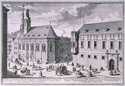 View of the church of St. Nicholas, Vienna by Salomon after Kleiner